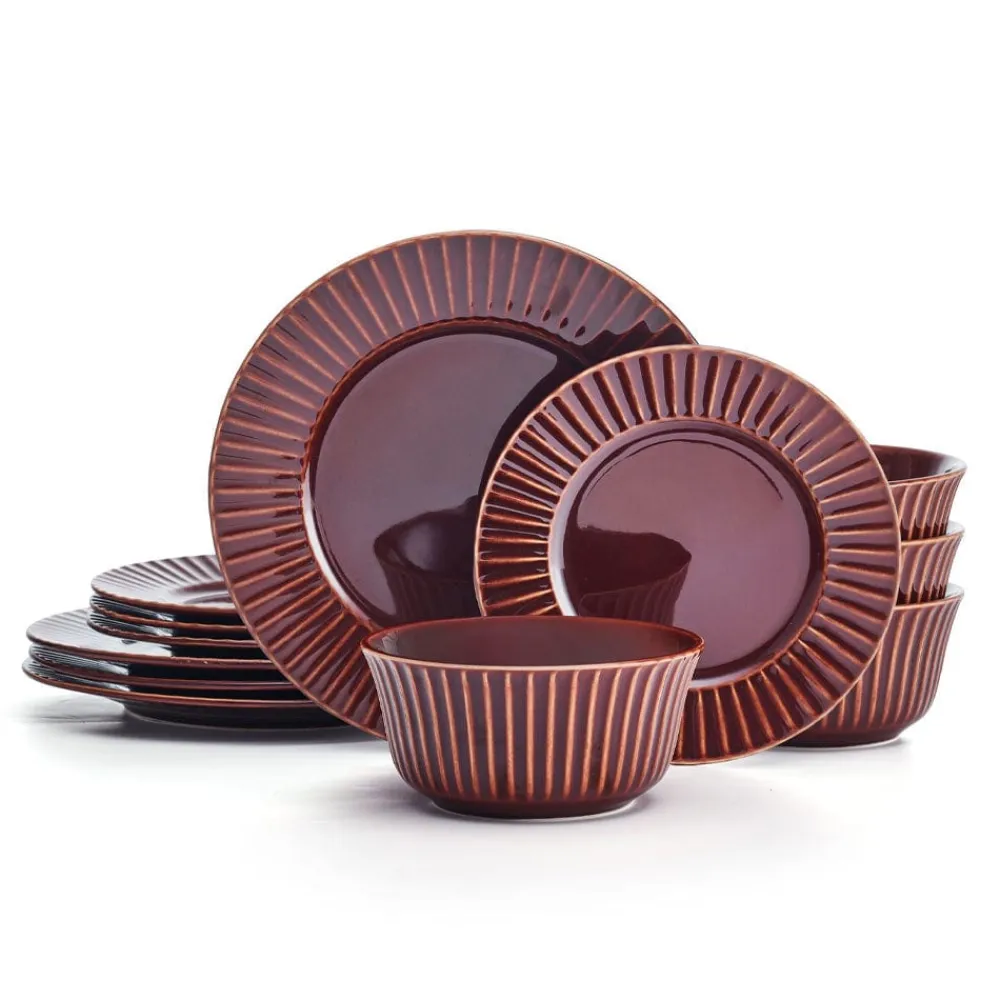 Pfaltzgraff® Dannie Red 12 Piece Dinnerware Set, Service for 4- Dinnerware Service For 4