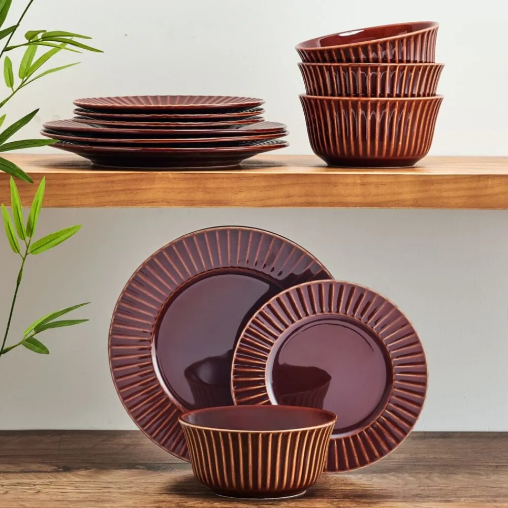 Pfaltzgraff® Dannie Red 12 Piece Dinnerware Set, Service for 4- Dinnerware Service For 4