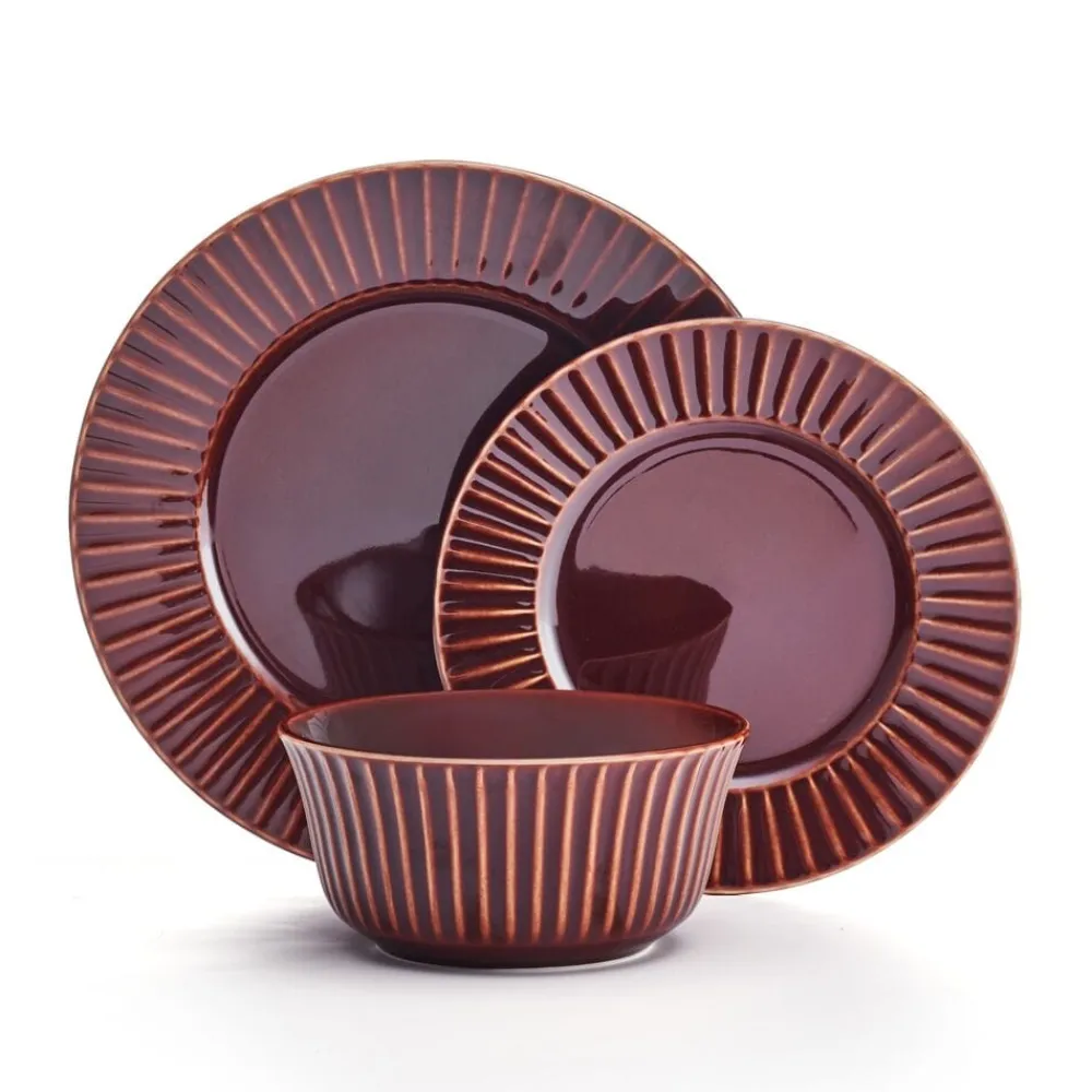 Pfaltzgraff® Dannie Red 12 Piece Dinnerware Set, Service for 4- Dinnerware Service For 4