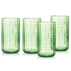 Darbie Angell Dappled Clouds Seafoam Set of 4 Highball Glasses- Drinking Glasses
