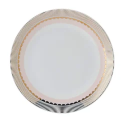 Darbie Angell Golden Charm Metallic 12 Piece Dinnerware Set, Service for 4- Dinnerware Service For 4