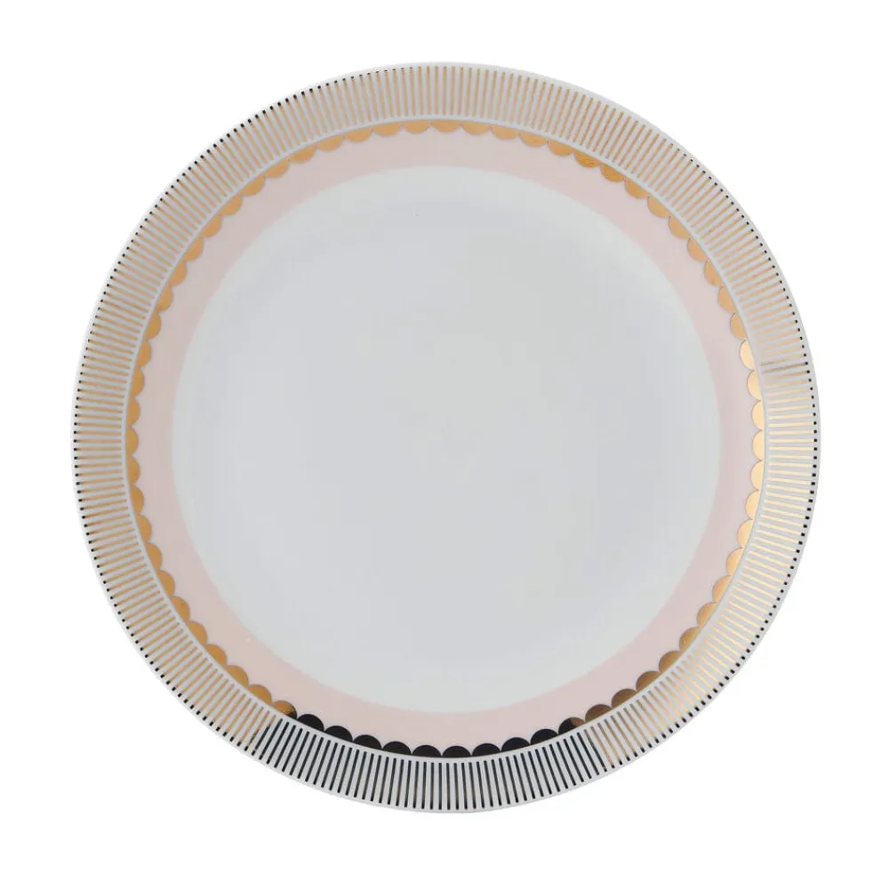 Darbie Angell Golden Charm Metallic 12 Piece Dinnerware Set, Service for 4- Dinnerware Service For 4