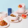 Darbie Angell Rising Up Blush 12 Piece Dinnerware Set, Service for 4- Dinnerware Service For 4