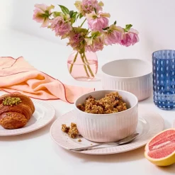 Darbie Angell Rising Up Blush 12 Piece Dinnerware Set, Service for 4- Dinnerware Service For 4
