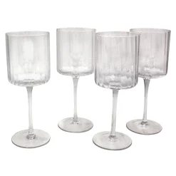 Darbie Angell Set of 4 Prismatic Wine Glasses- Drinking Glasses