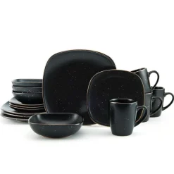 Pfaltzgraff® Decker Black 16 Piece Dinnerware Set, Service for 4- Dinnerware Service For 4