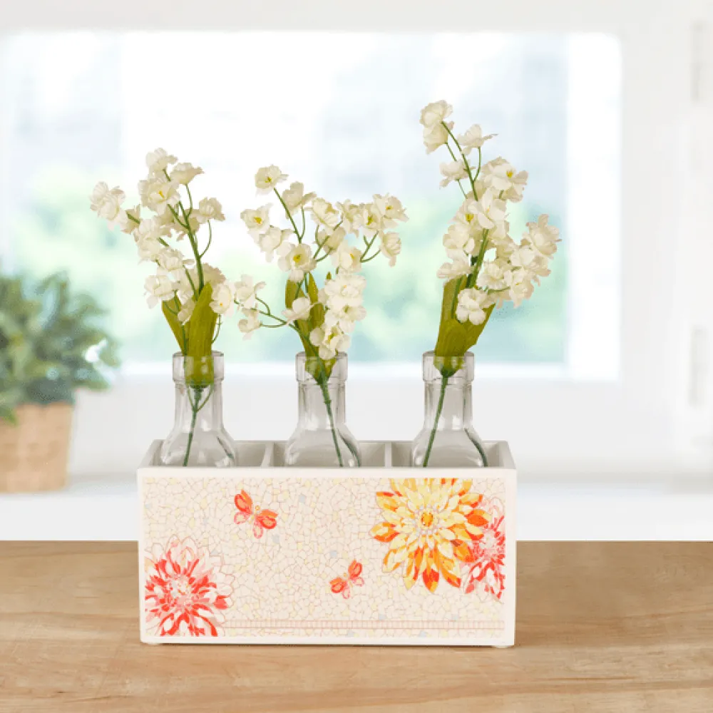 Dolly Parton Mosaic Flower Utensil Flatware Caddy- Flatware Caddies