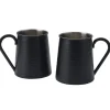 Drew and Jonathan Hammered Black Set of 2 Beer Mugs- Coffee Mugs