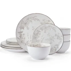 Pfaltzgraff® Enchanted Bloom 12 Piece Dinnerware Set, Service for 4- Dinnerware Service For 4