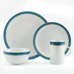 Pfaltzgraff® Ezra Blue 16 Piece Dinnerware Set, Service for 4- Dinnerware Service For 4