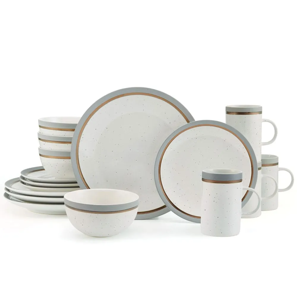 Pfaltzgraff® Ezra Grey 16 Piece Dinnerware Set, Service for 4- Dinnerware Service For 4