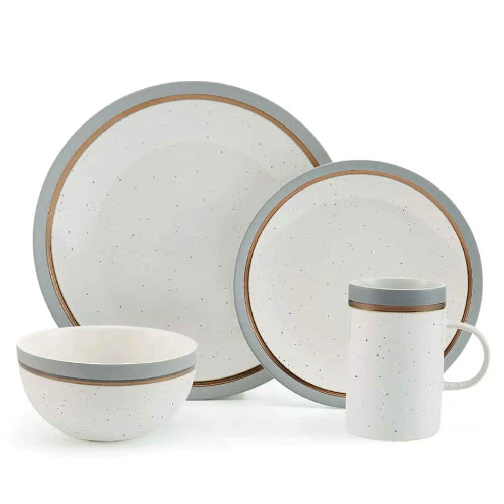 Pfaltzgraff® Ezra Grey 16 Piece Dinnerware Set, Service for 4- Dinnerware Service For 4