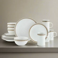 Pfaltzgraff® Ezra Taupe 16 Piece Dinnerware Set, Service for 4- Dinnerware Service For 4