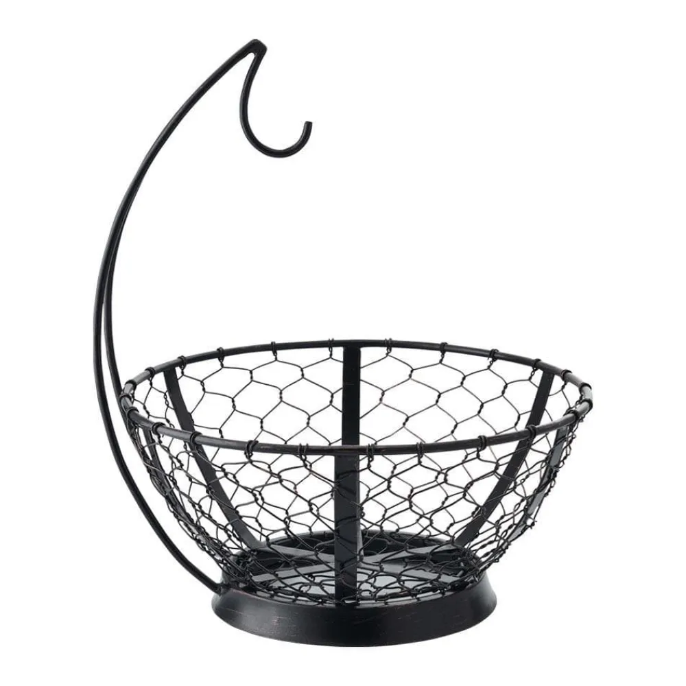 Gourmet Basics® Farmers Market Fruit Basket with Banana Hanger- Fruit And Storage Baskets