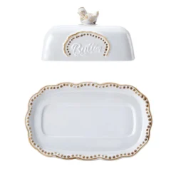 Pfaltzgraff® Farmhouse Hen Covered Butter Dish- Butter Dishes