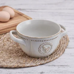 Pfaltzgraff® Farmhouse Hen Double Handled Bowl- Soup Cereal Bowls