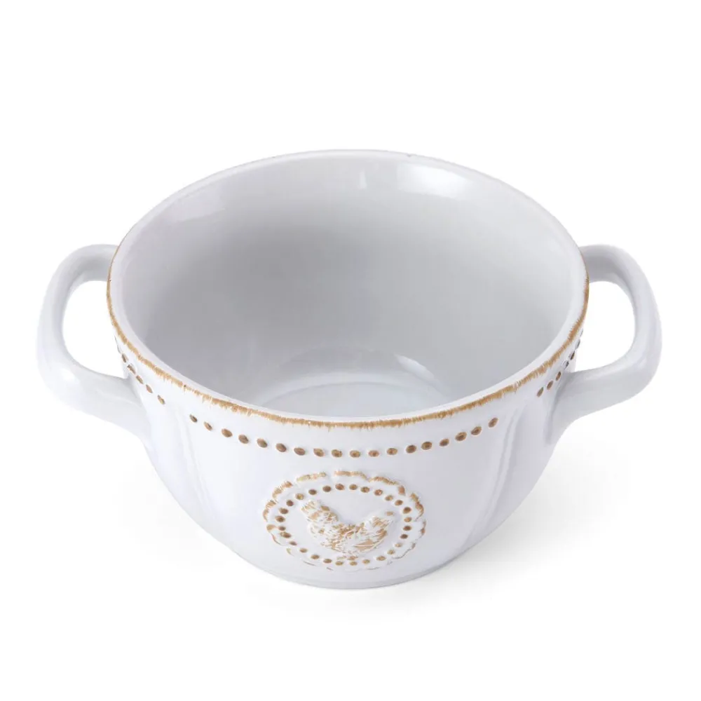 Pfaltzgraff® Farmhouse Hen Double Handled Bowl- Soup Cereal Bowls