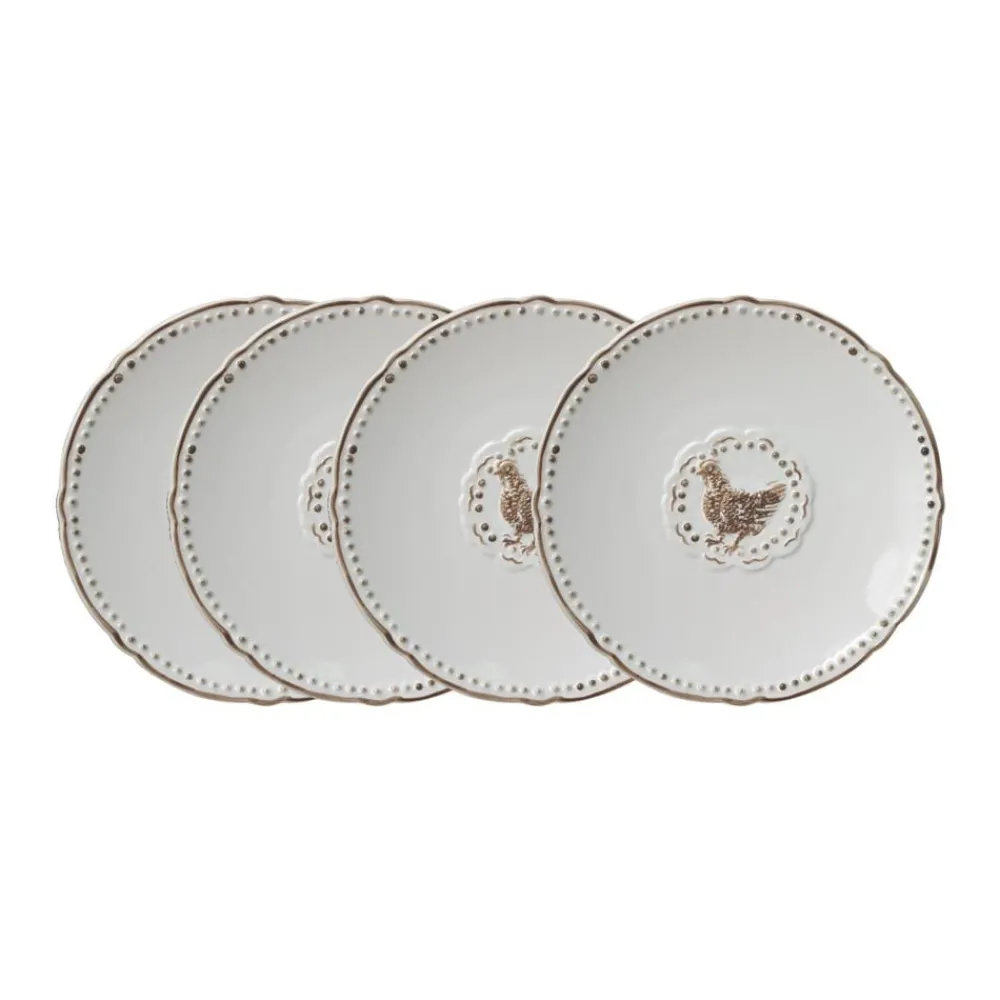 Pfaltzgraff® Farmhouse Hen Set of 4 Appetizer Plates- Appetizer Plates