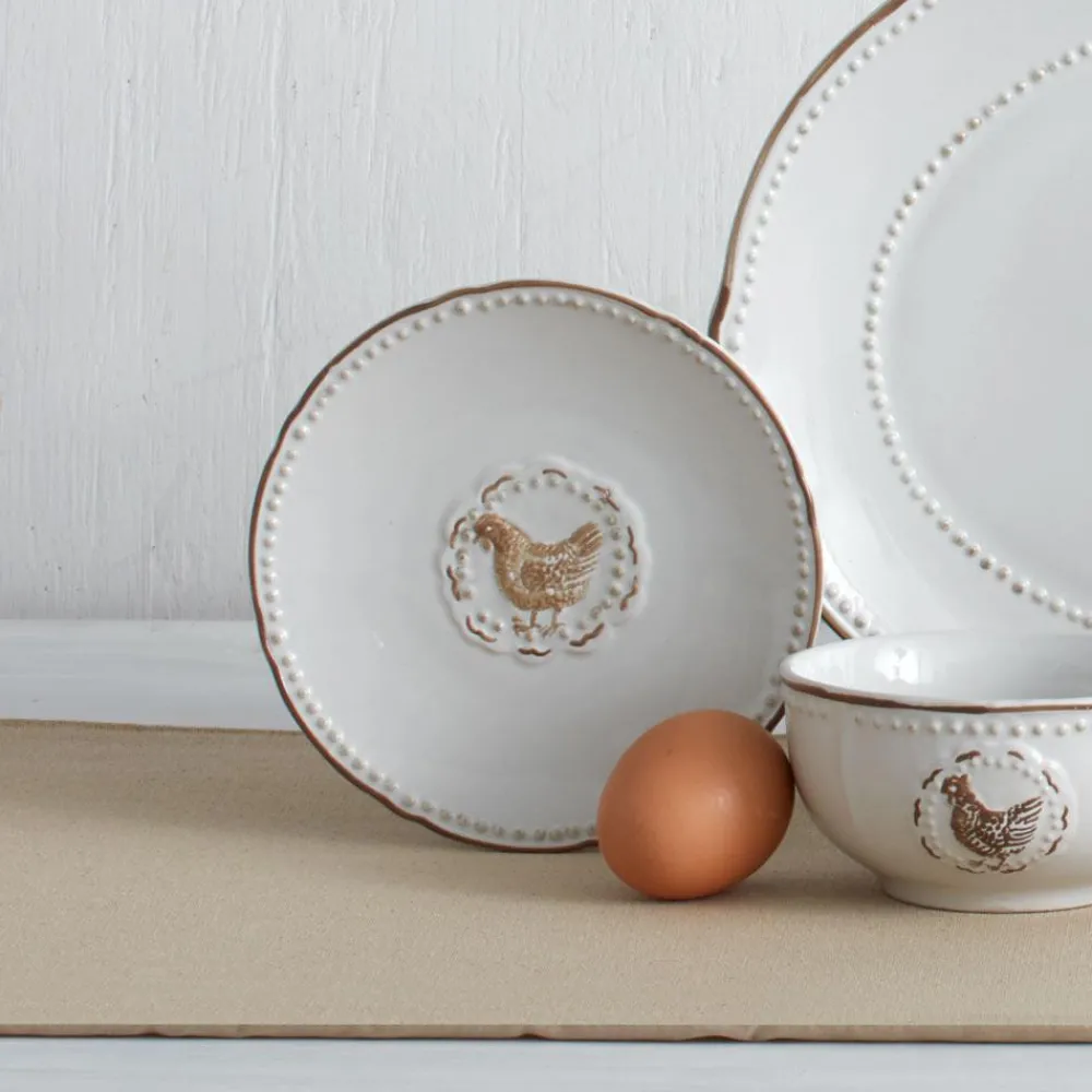 Pfaltzgraff® Farmhouse Hen Set of 4 Appetizer Plates- Appetizer Plates