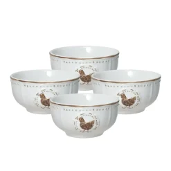 Pfaltzgraff® Farmhouse Hen Set of 4 Fruit Bowls- Fruit Bowls