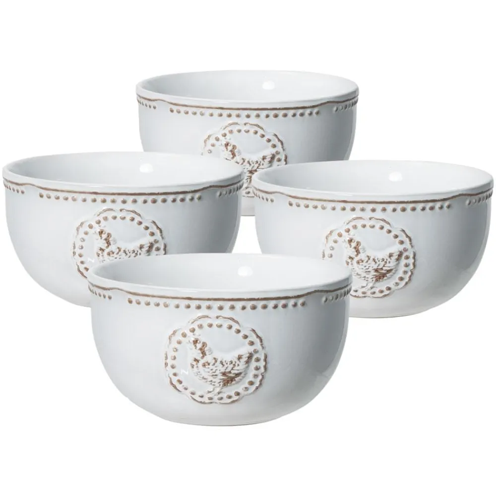 Pfaltzgraff® Farmhouse Hen Set of 4 Soup Cereal Bowls- Soup Cereal Bowls