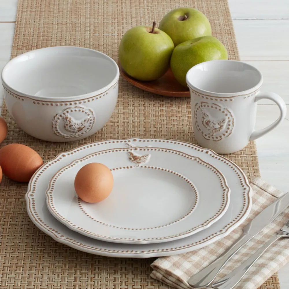 Pfaltzgraff® Farmhouse Hen Set of 4 Soup Cereal Bowls- Soup Cereal Bowls