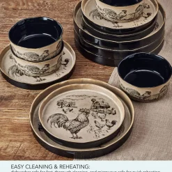 Pfaltzgraff® Farmyard Rooster 12 Piece Dinnerware Set, Service for 4- Dinnerware Service For 4