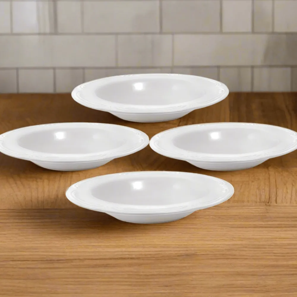 Pfaltzgraff® Filigree® Set of 4 Rim Soup Bowls- Soup Cereal Bowls