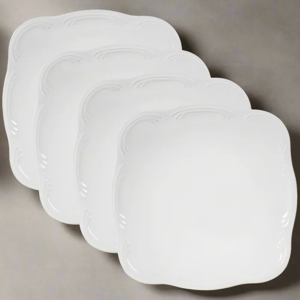 Pfaltzgraff® Filigree® Set of 4 Square Dinner Plates- Dinner Plates