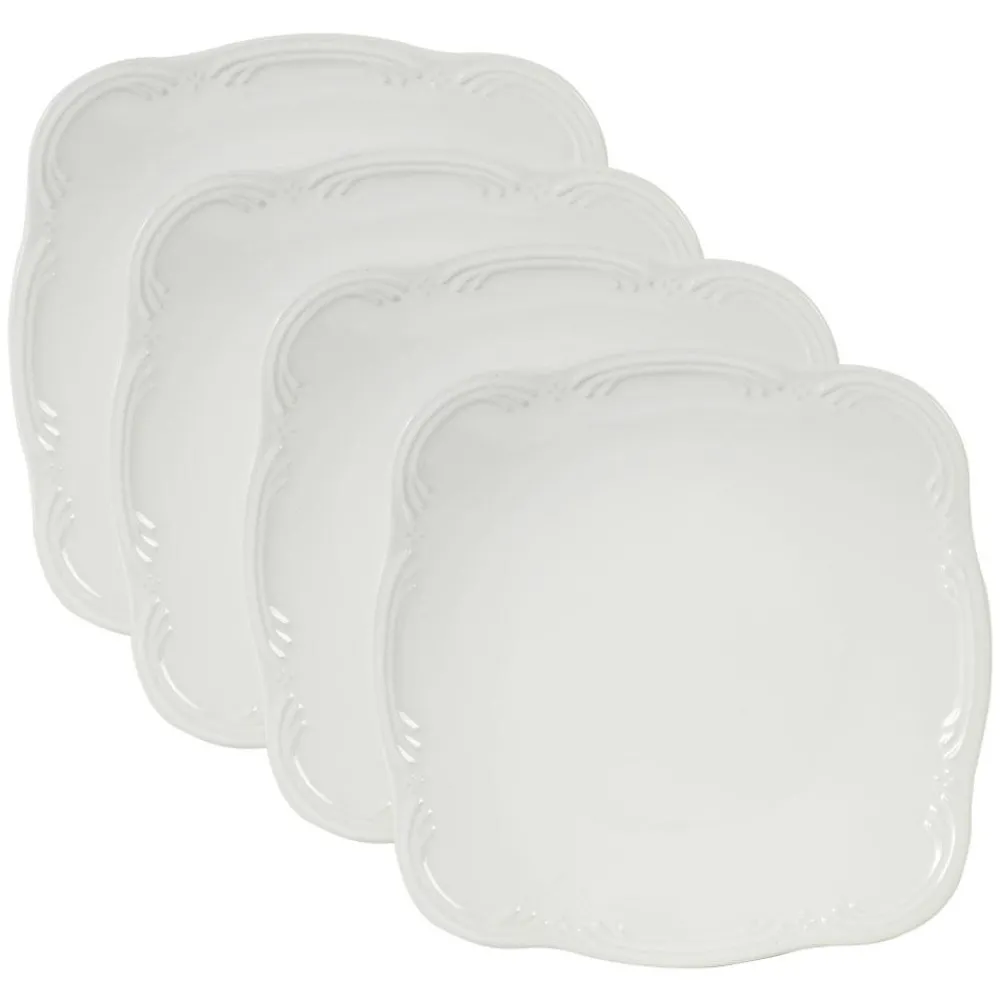 Pfaltzgraff® Filigree® Set of 4 Square Dinner Plates- Dinner Plates