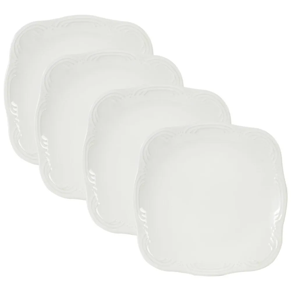 Pfaltzgraff® Filigree® Set of 4 Square Salad Plates- Salad Plates