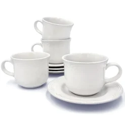 Pfaltzgraff® Filigree® Set of 4 Tea Cups and Saucers- Teacups