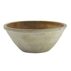 Fitz and Floyd Austin Craft Deep Serve Bowl, White- Serve Bowls