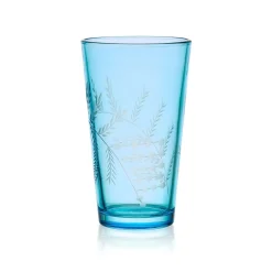 Fitz and Floyd Wildflower Highball Glasses Set of 4, Blue- Drinking Glasses
