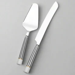 International® Silver French Cafe 2 Piece Cake Knife and Server Set- Cake Knives And Servers