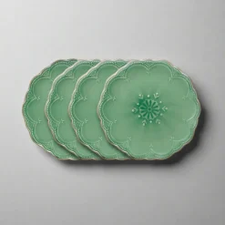 Pfaltzgraff® French Lace Set of 4 Green Salad Plates- Salad Plates