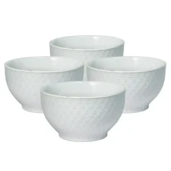 Pfaltzgraff® French Lace Set of 4 White Soup Cereal Bowls- Soup Cereal Bowls