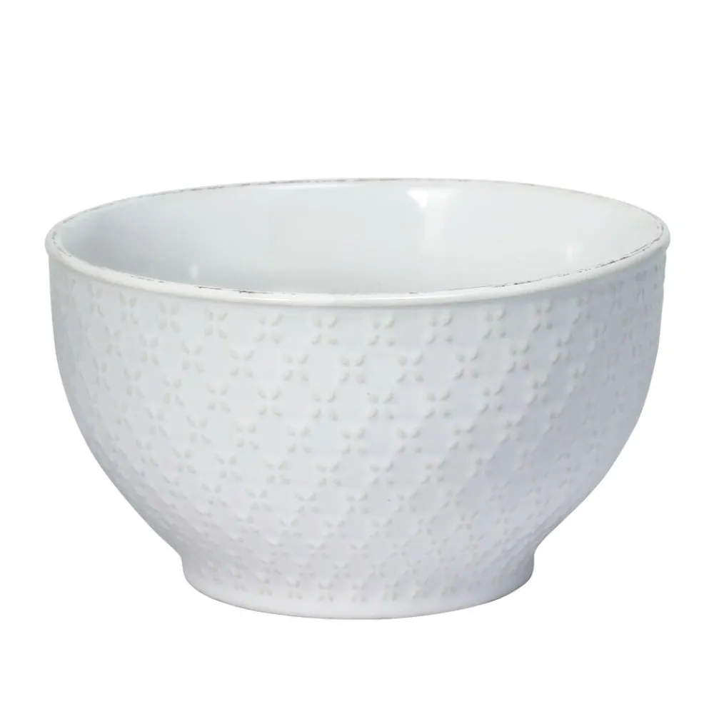 Pfaltzgraff® French Lace Set of 4 White Soup Cereal Bowls- Soup Cereal Bowls