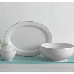 Pfaltzgraff® French Lace White Serve Bowl- Serve Bowls