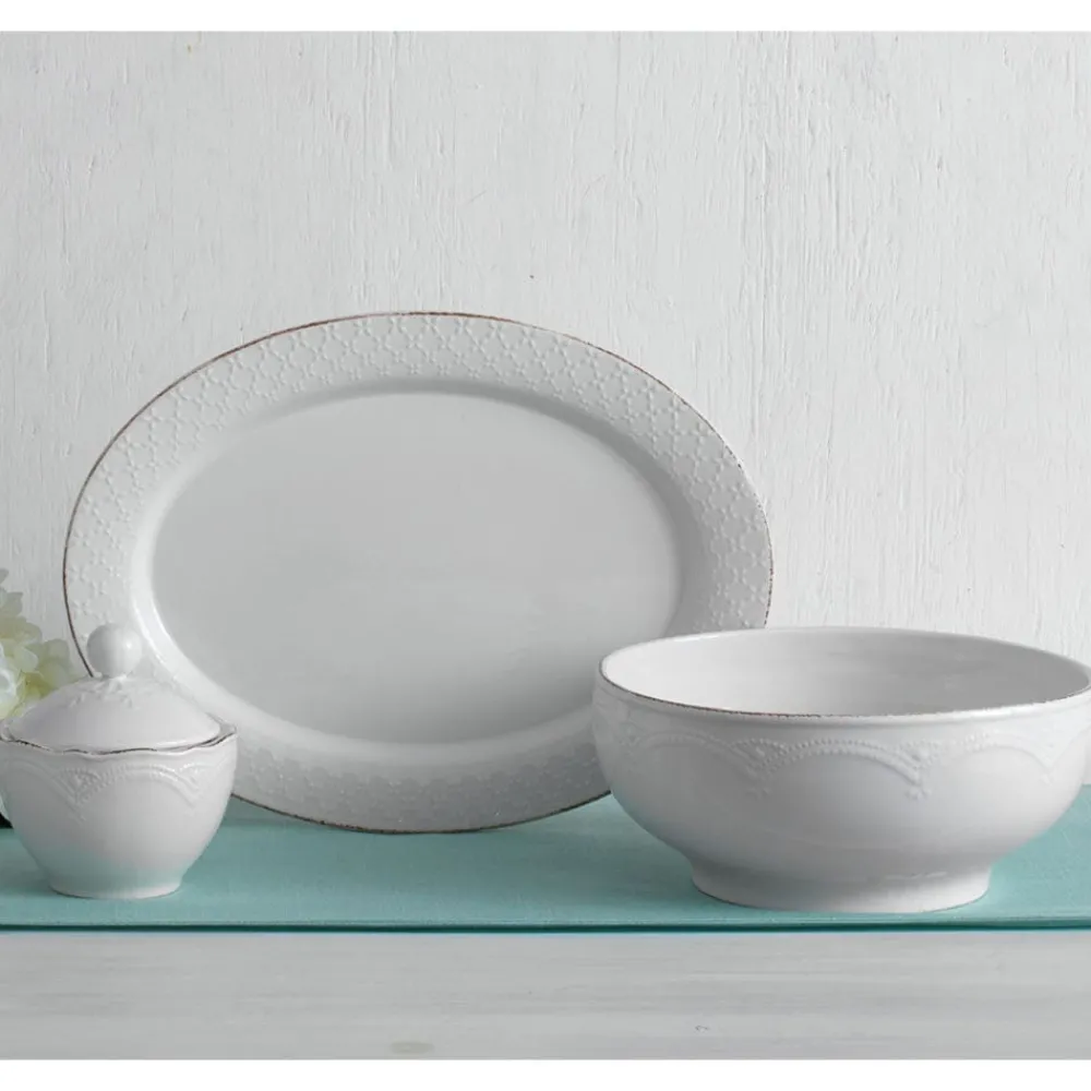 Pfaltzgraff® French Lace White Serve Bowl- Serve Bowls