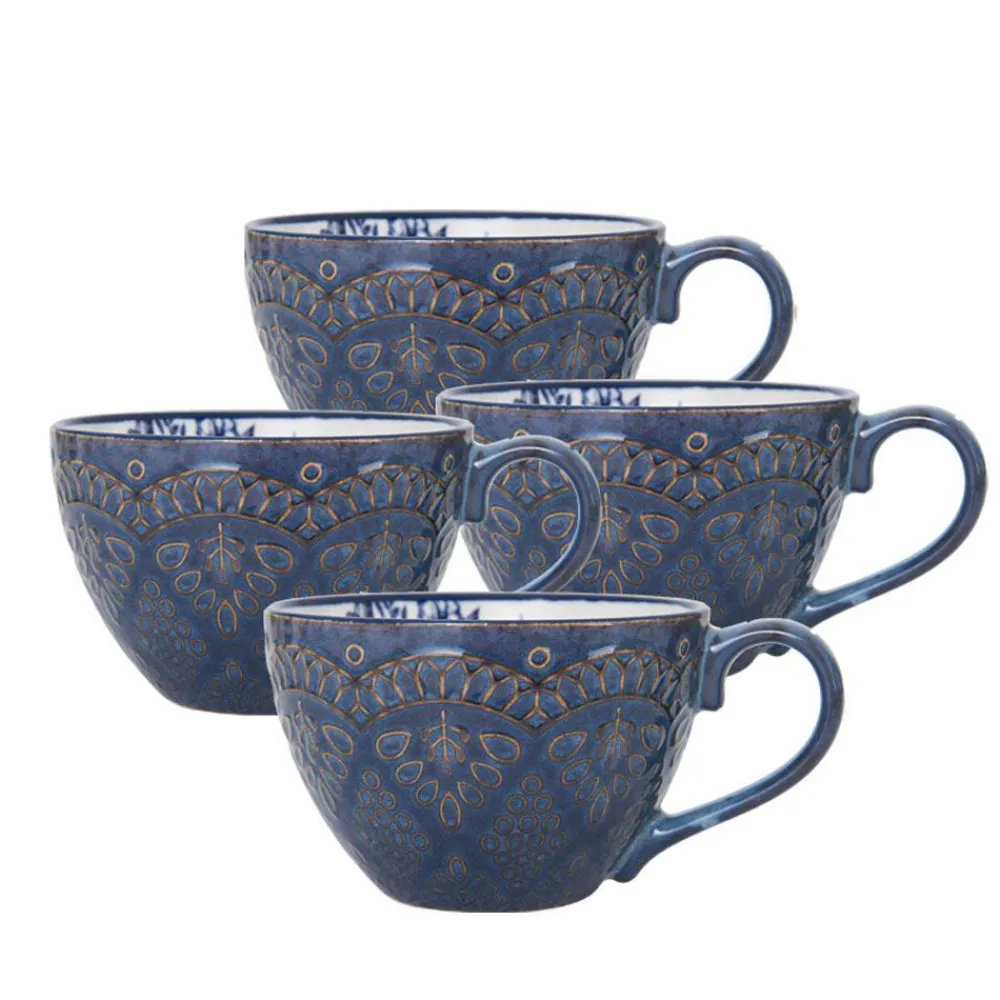 Pfaltzgraff® Gabriela Blue Set of 4 Mugs- Coffee Mugs