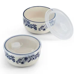 Pfaltzgraff® Gabriela Blue Set of 2 Storage Bowls with Lids- Serve Bowls