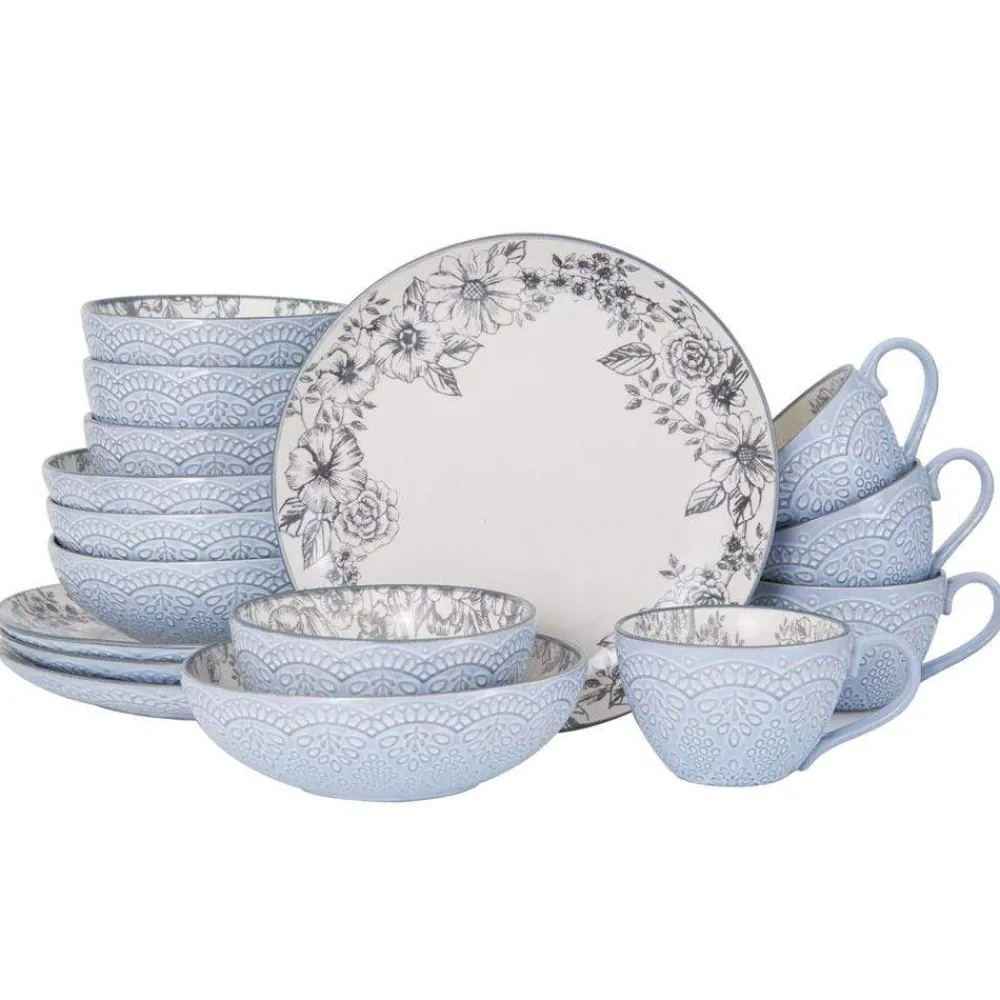 Pfaltzgraff® Gabriela Gray 16 Piece Dinnerware Set, Service for 4- Dinnerware Service For 4