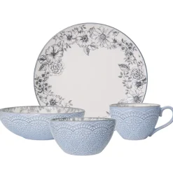 Pfaltzgraff® Gabriela Gray 16 Piece Dinnerware Set, Service for 4- Dinnerware Service For 4