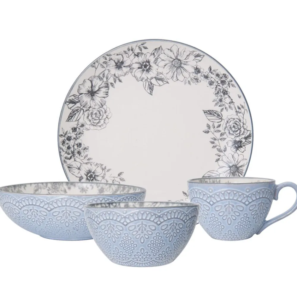 Pfaltzgraff® Gabriela Gray 16 Piece Dinnerware Set, Service for 4- Dinnerware Service For 4