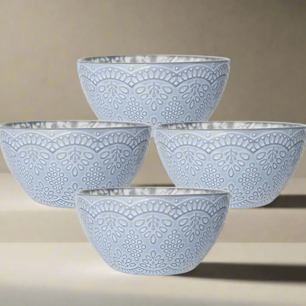 Pfaltzgraff® Gabriela Gray Set of 4 Soup Cereal Bowls- Soup Cereal Bowls