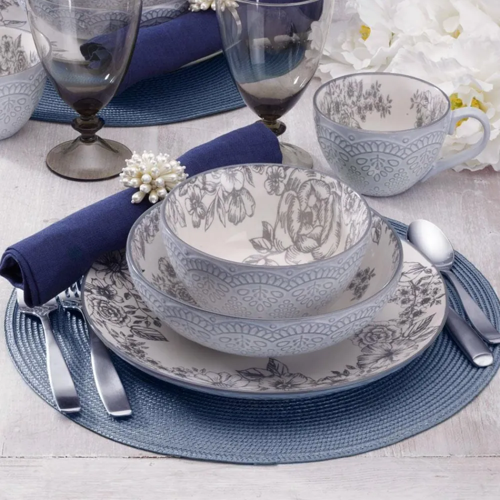 Pfaltzgraff® Gabriela Gray Set of 4 Soup Cereal Bowls- Soup Cereal Bowls