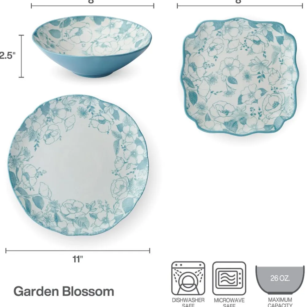 Pfaltzgraff® Garden Blossom 12 Piece Dinnerware Set, Service for 4- Dinnerware Service For 4