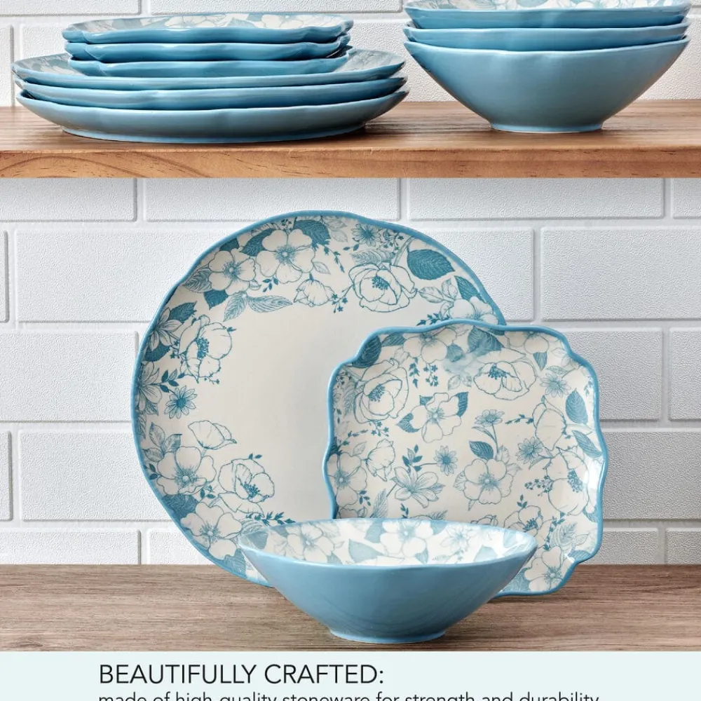 Pfaltzgraff® Garden Blossom 12 Piece Dinnerware Set, Service for 4- Dinnerware Service For 4