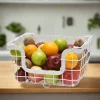 Gourmet Basics® General Store White Stacking And Nesting Wire Organization Basket- Fruit And Storage Baskets